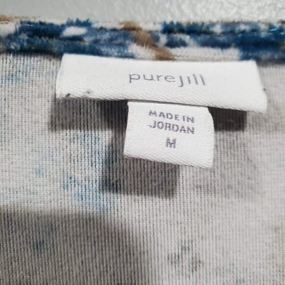 Pure Jill J. Jill Women’s Size M Zinc Calm Vines Floral Velour Velvet Tunic Top - Picture 7 of 15